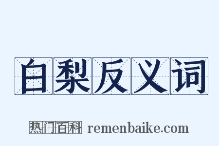 白梨反义词是什么意思的图片
